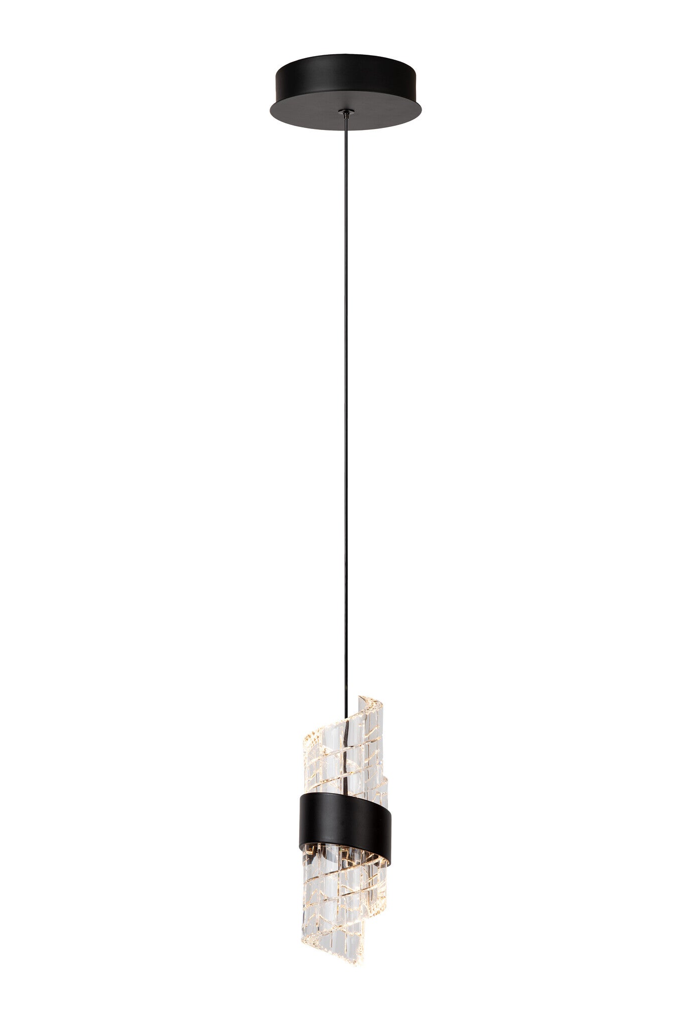 Lampa wisząca LED KLIGANDE 7W Ciepła biel 680lm metal czarna wym:150x13x13cm IP20 Lucide