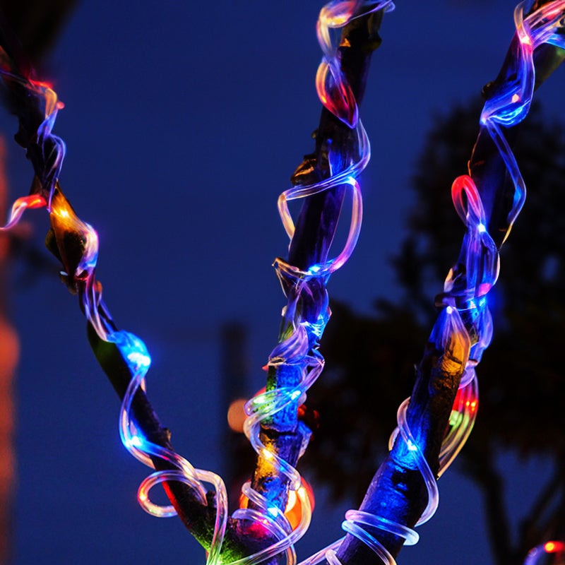 Guirlande Tube lumineux LED 20m - 8 jeux de lumière -LED Tuyau Bande IP65,Multicolore - 7