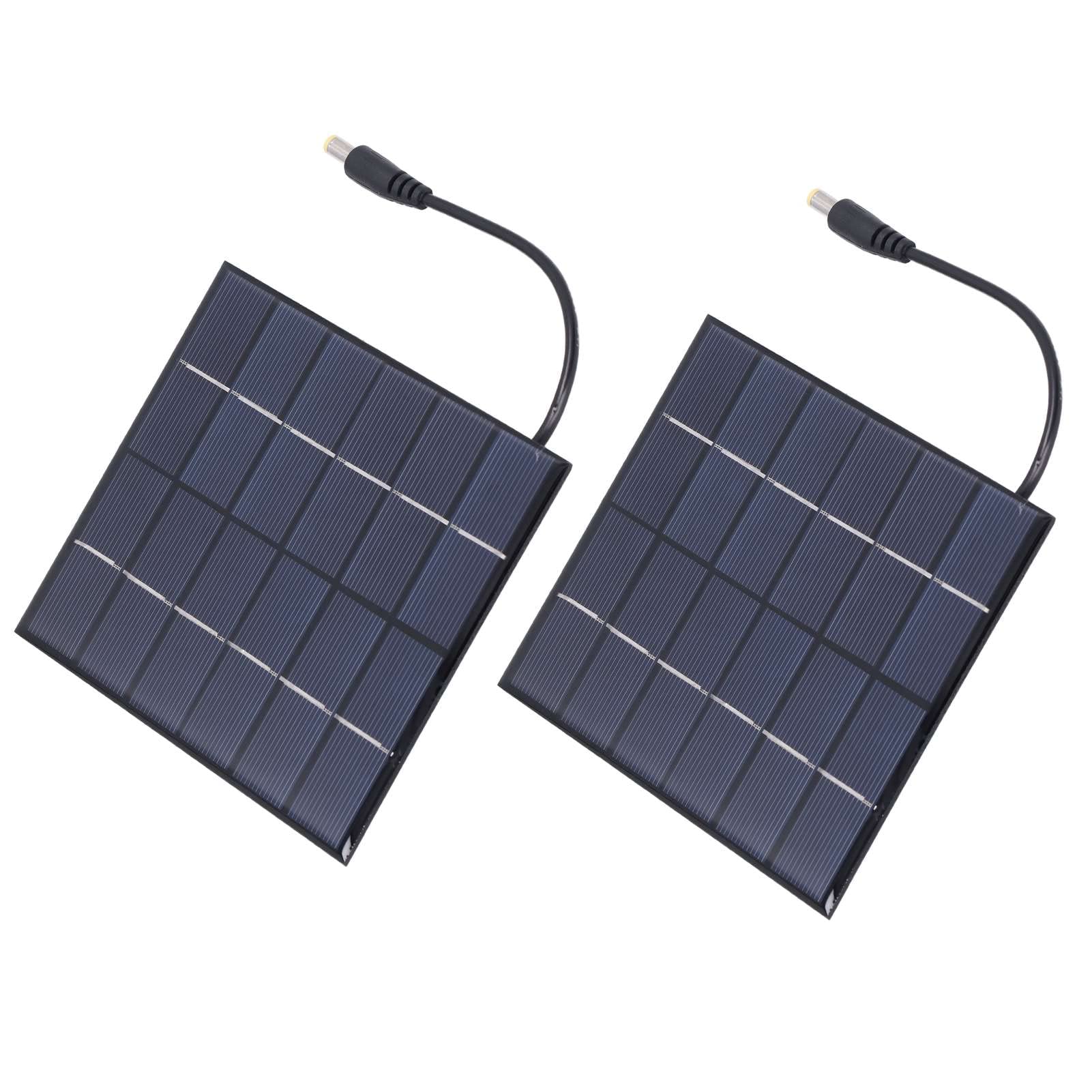 2 pannelli solari da 2 W ad alta velocità di conversione, uscita DC5521, batteria ricaricabile da 3,7 V, pannello solare, caricabatteria, luce solare - 2