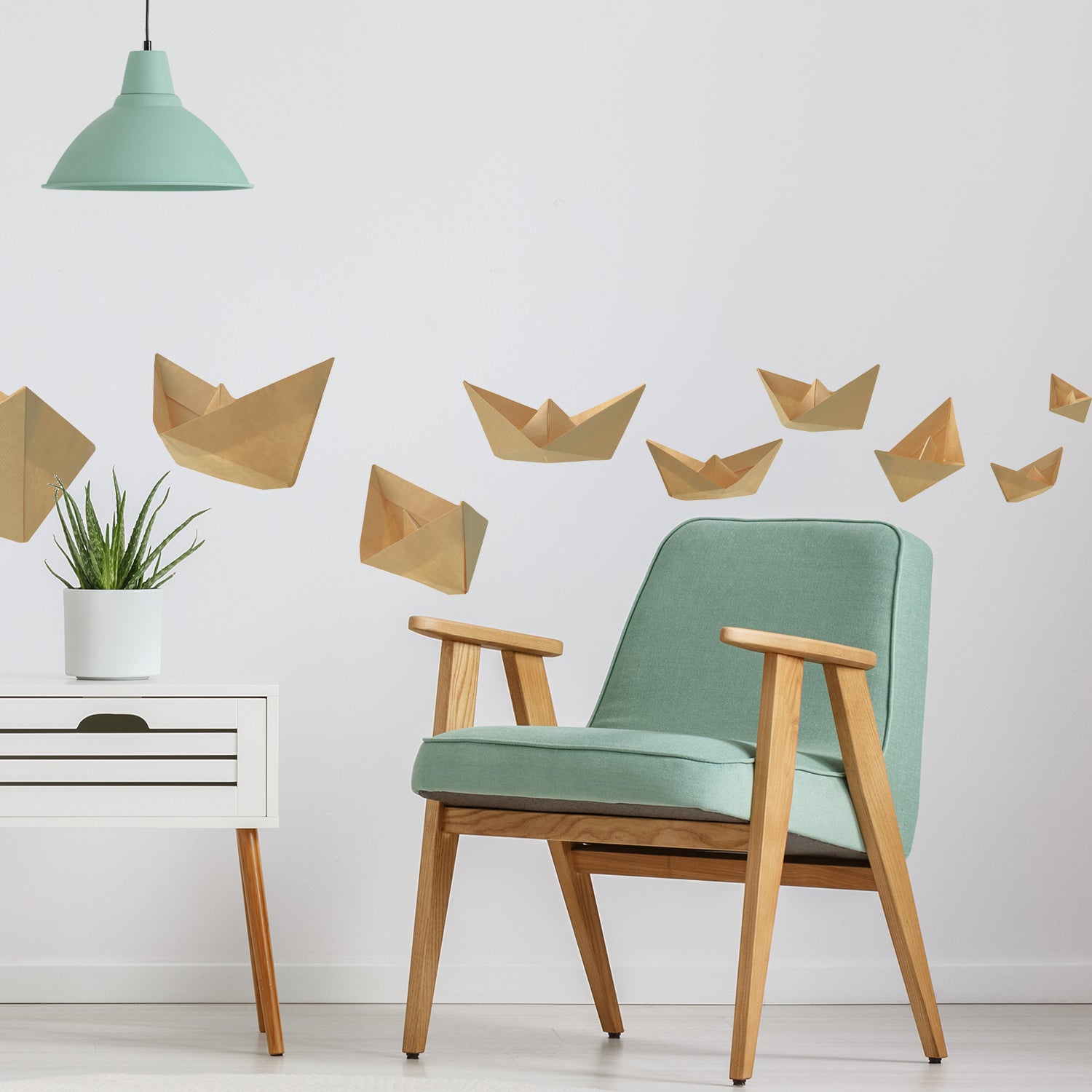 Adesivo decorativo adesivo, bota de papel kraft - 4