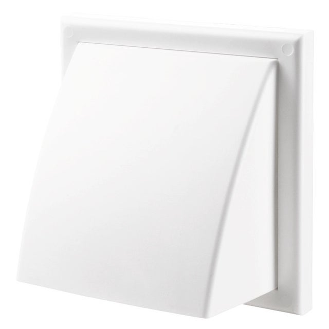 Grille de ventilation à capot pare-pluie plastique blanc DECOR H Ø100/125 mm pour hotte/extracteur