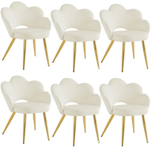 BREZO Sedia for Trucco, Sedia Camera Da Letto, Senza Ruote, Girevole a 360°, Adatta for Soggiorno e Camera Da Letto (Color : White BREZO Sedia for Trucco, Sedia Camera Da Letto, Senza Ruote, Girevole a 360°, Adatta for Soggiorno e Camera Da Letto (Color : White