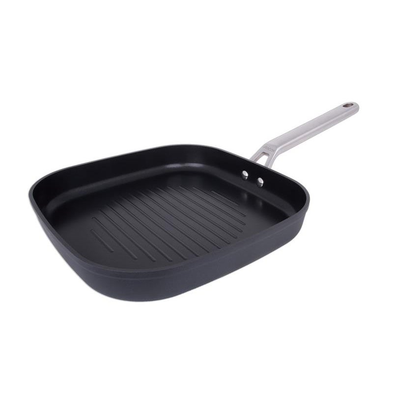 ZWILLING Shine - Gril Rectangulaire 28x28 Cm Aluminium Avec Revêtement Antiadhésif PTFE, Compatible Induction