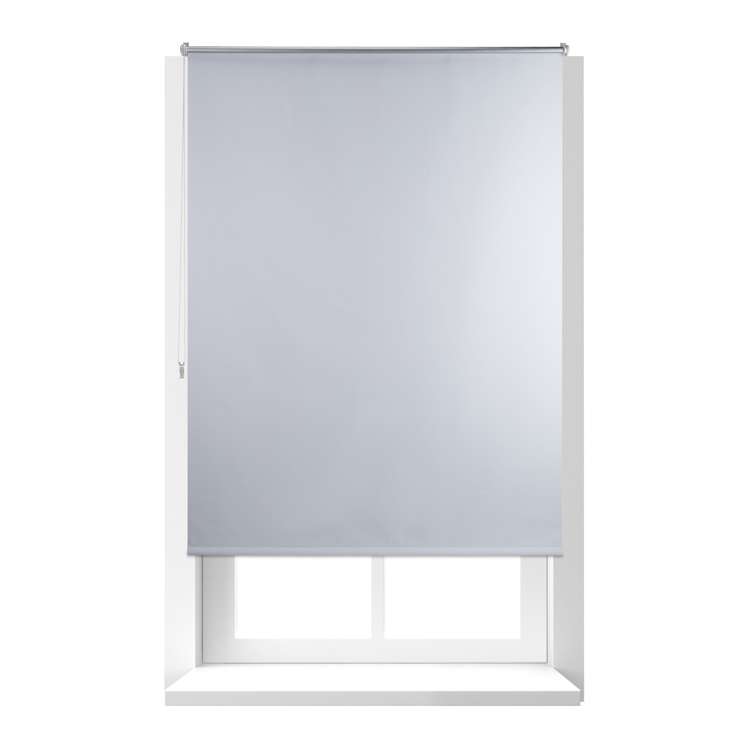 Relaxdays estor opaco enrollable sin taladrar, tela-aluminio, ancho tejido 116 cm, 120 x 160 cm, blanco
