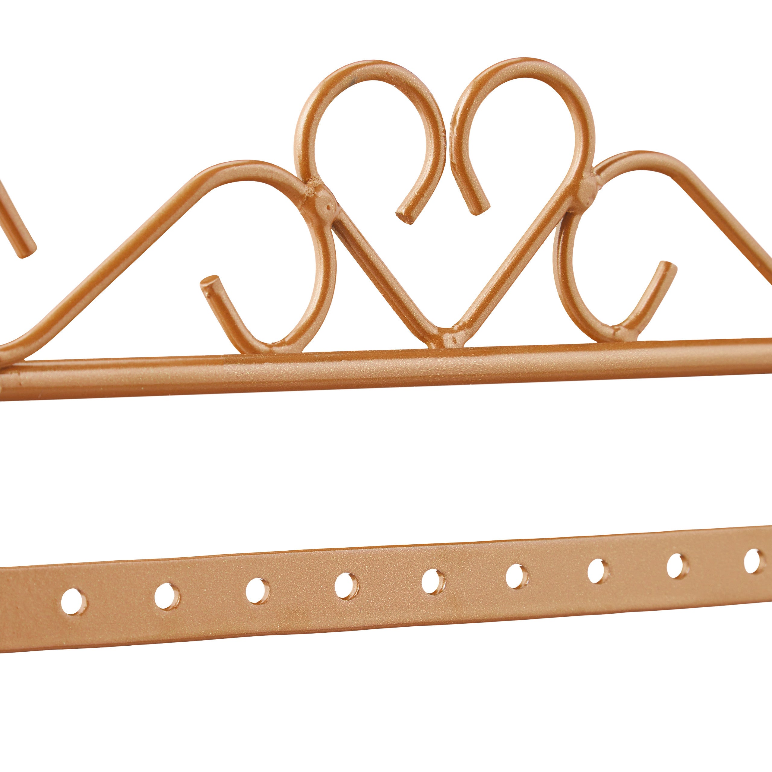 Porte-boucles d’oreilles, présentoir à bijoux, 44&nbsp;emplacements, en fer, HLP&nbsp;: 30,5 x 16,5 x 6,5&nbsp;cm, bronze, Relaxdays - 6