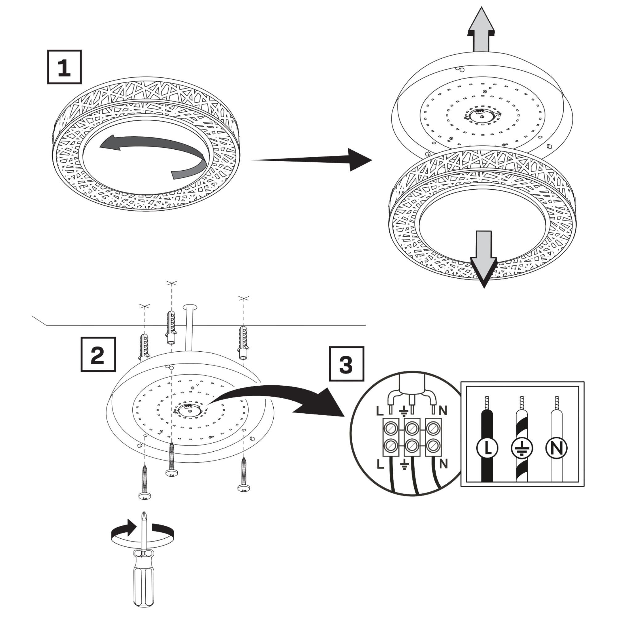 Plafon Clara okrągły biały LED 18W 4000K 1850lm wym: 8 x 29 cm IP20 tworzywo sztuczne Polux - 5