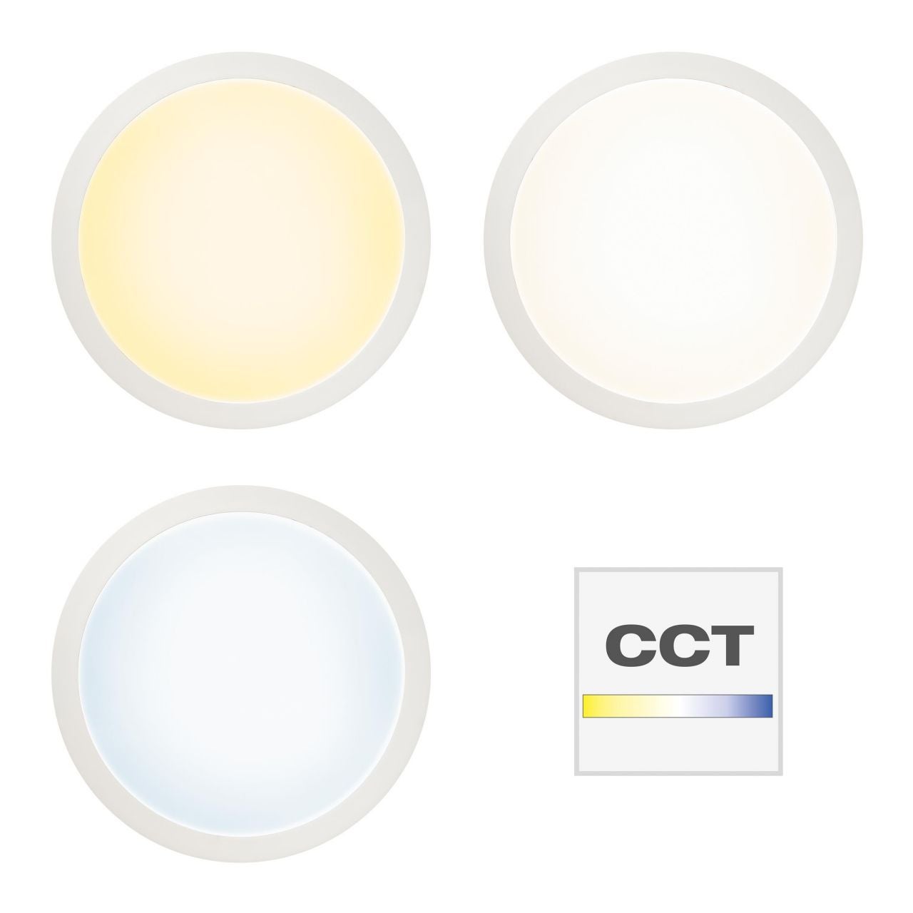 Brilliant Furtado LED lampa sufitowa 50cm biały/czarny, metal/plastik, 1x 47W LED zintegrowany, (strumień świetlny: 6400lm, barwa światła: 3000-6500K) - 3