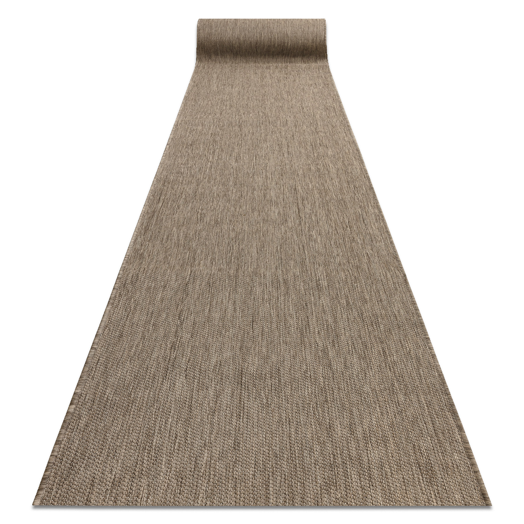 Alfombra de pasillo sizal floorlux modelo 20433 gris pardo liso 120 cm 120x260 cm