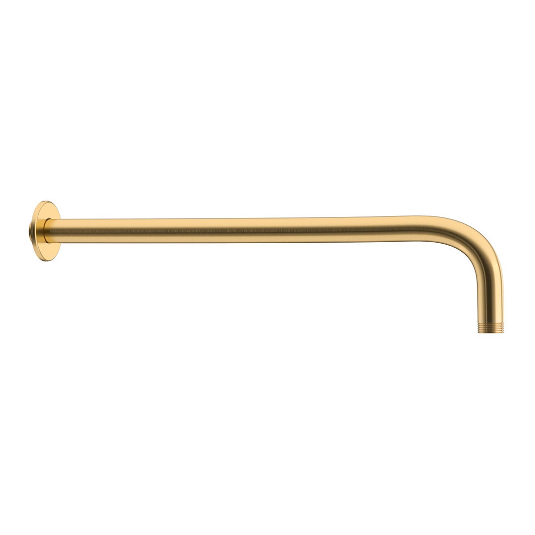 Valaz Chuveiro redondo de embutir com alavanca única e acabamento em ouro escovado - Série Ofin - 20 cm - 4