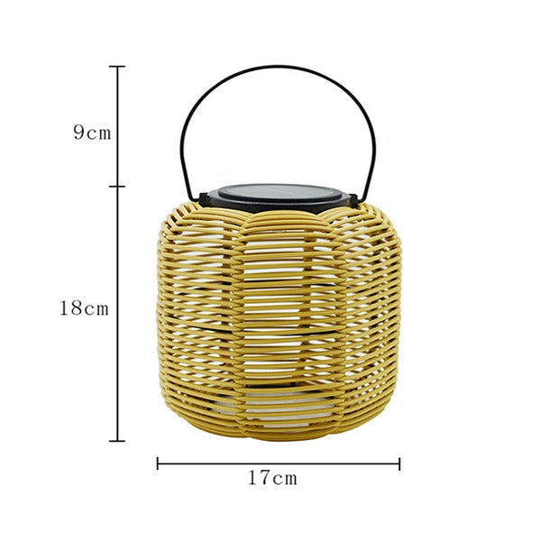 2 Lanternes solaires d'extérieur en rotin, imperméables, suspendues, lampes décoratives à énergie solaire, lampe de Table pour jardin et Patio - 2