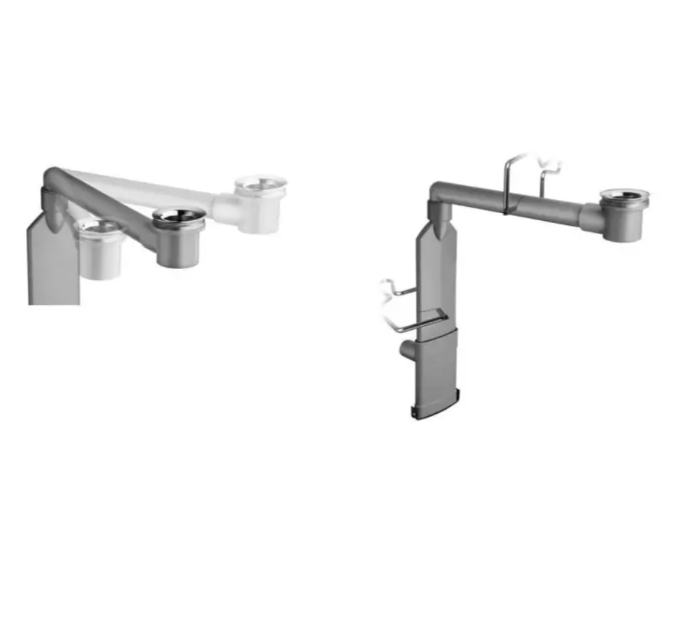 Sifón compacto para lavabo con desagüe clic-clac Silfra CRIUD150S51 - Cromo - 2