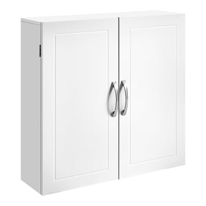 Armoire Murale pour Salle de bain, 30 x 60 x 60 cm, Armoire à Pharmacie avec Étagères Réglables, Blanc Nuage
