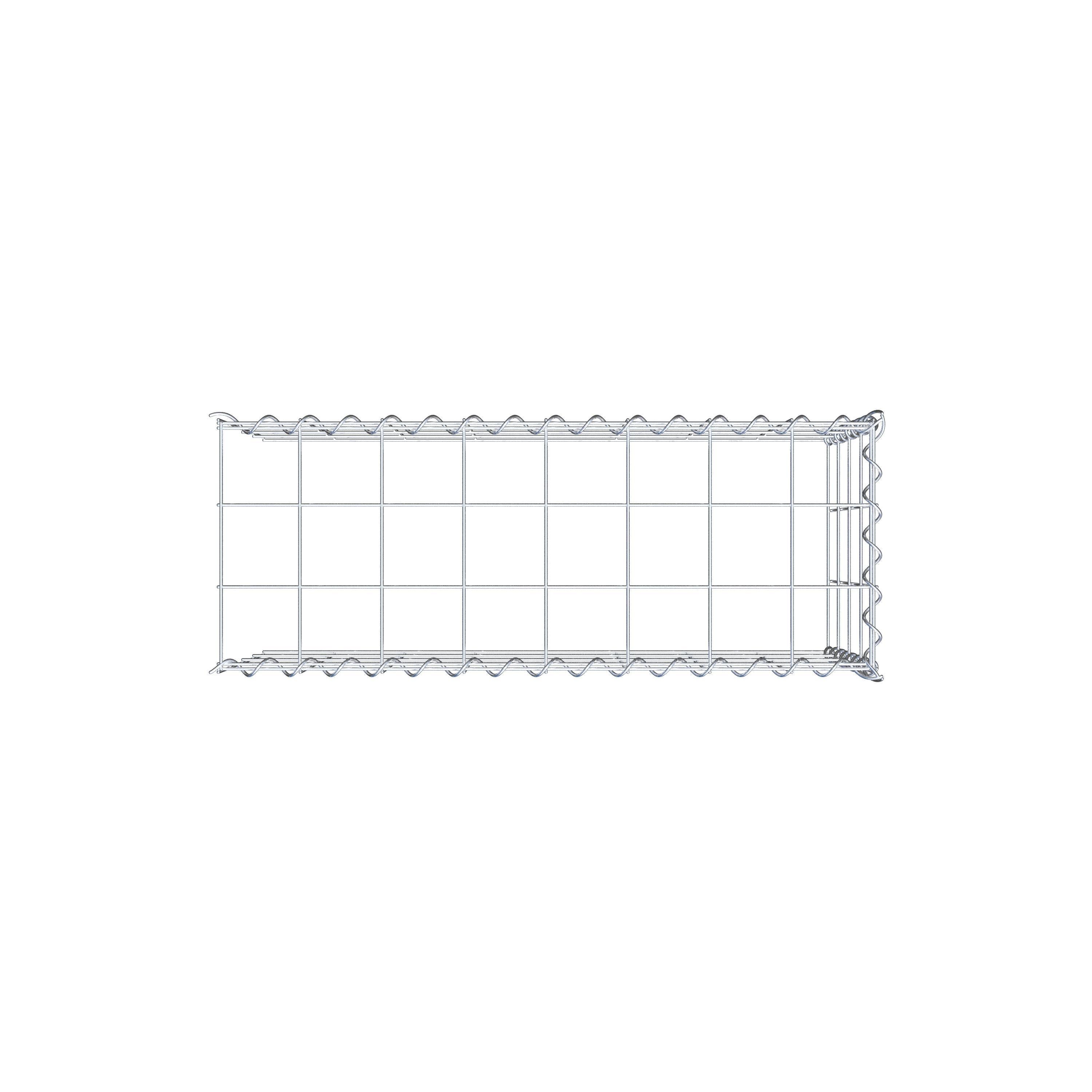 Gavión para ampliar y apilar, 80x40x30cm (LxHxP), malla 10 x 10cm, sin rejilla frontal ni inferior - 6