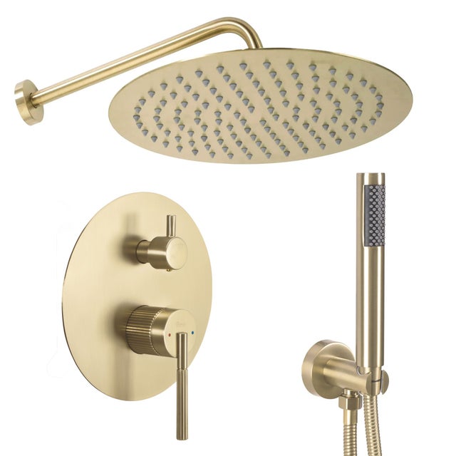 KIT DE DOUCHE REA JS-622711BG ARGON + BOX BRUSH GOLD 40X25X20CM