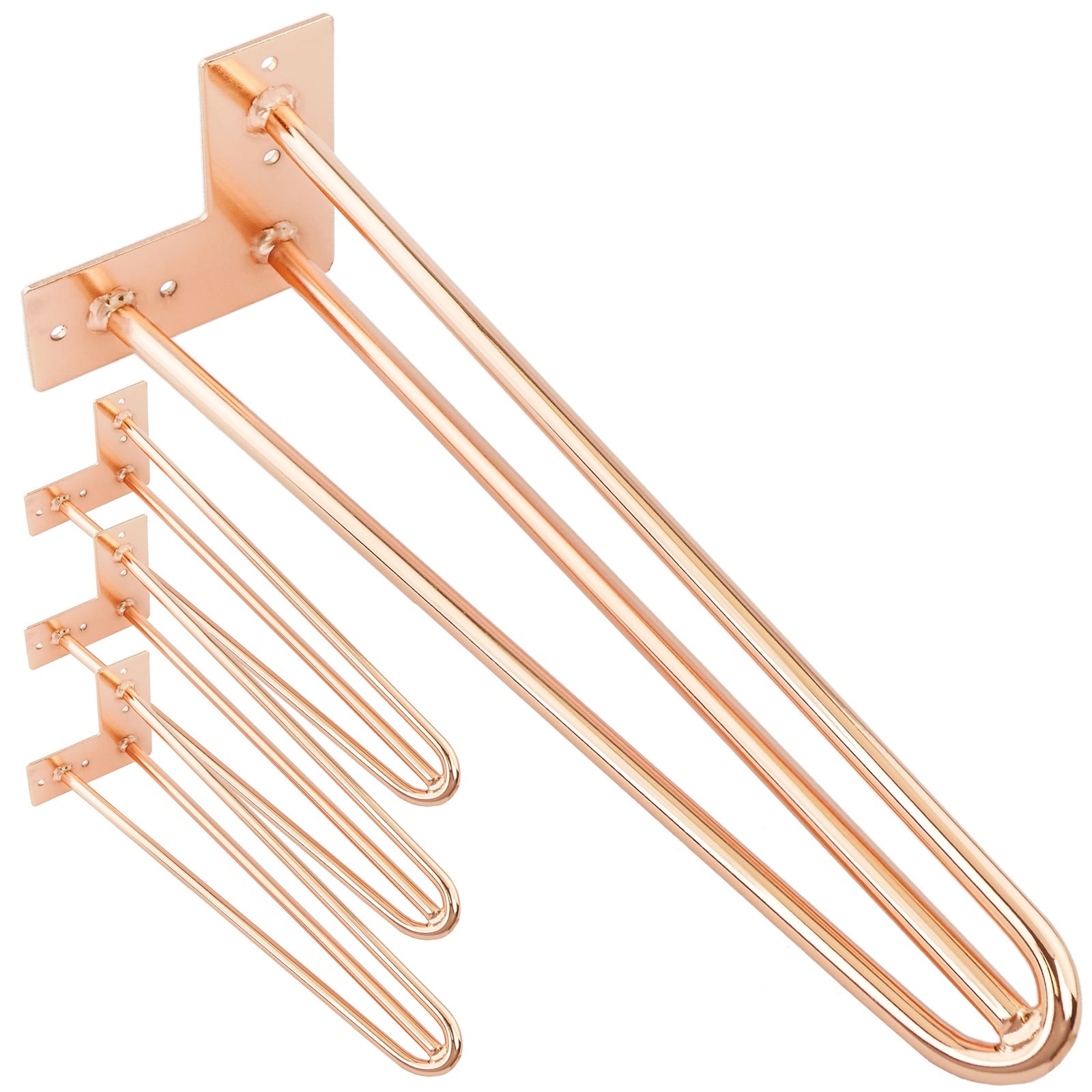 Hotte En Laiton 4 3/4" Avec Rouleau En Cuivre Et Tiges Plates 8", Neuve