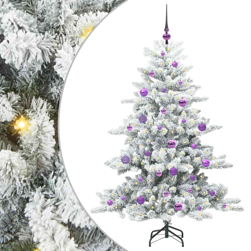 Sztuczna choinka z zawiasami z 150 diodami LED 150 cm PVC