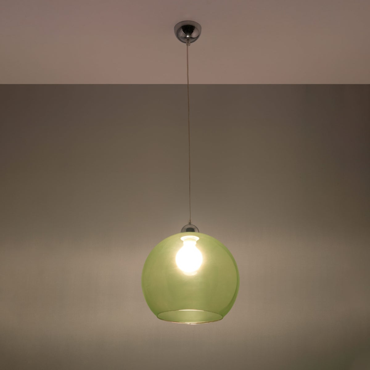 Lampa wisząca ESFERA zielona LED 3000K - 30x30x120cm Sollux