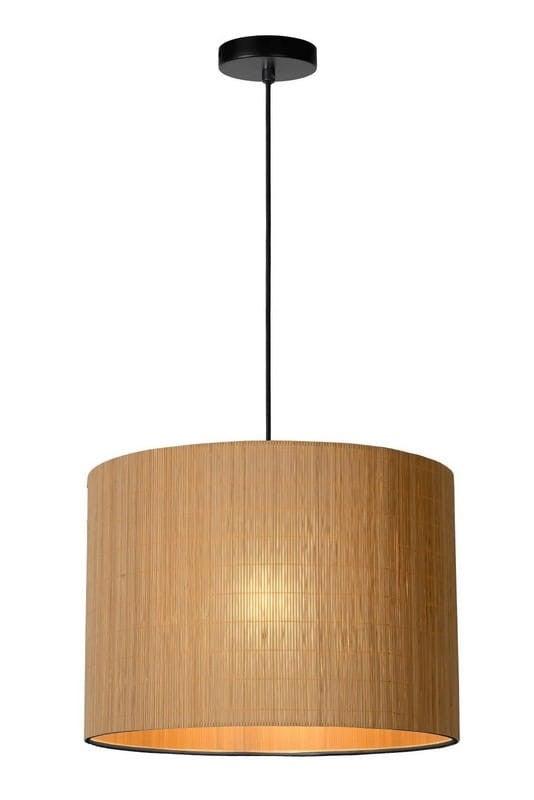 Lampa wisząca MAGIUS czarno-brązowa 1xE27x40W bambus wym:160x42x42cm IP20 Lucide