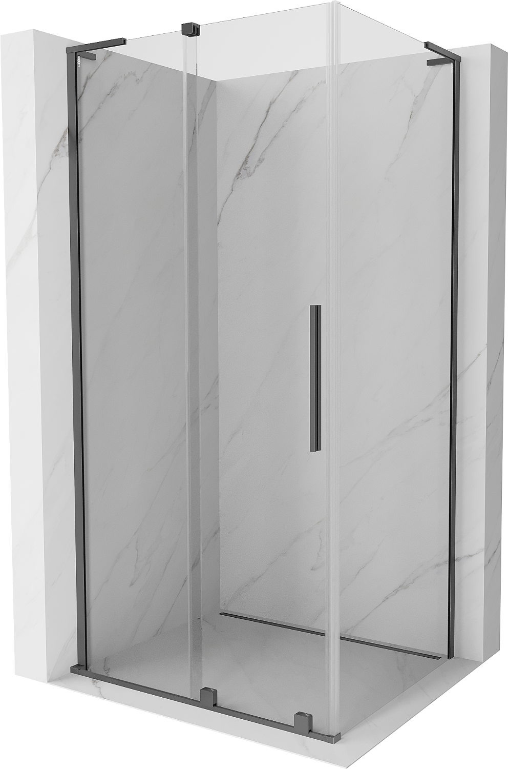 Mexen Velar L kabina prysznicowa rozsuwana 120 x 75 cm, transparent, gun metal - 871-120-075-03-95