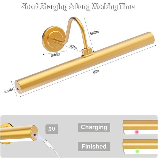 Lustaled Luci per Quadri a Batteria Senza Fili con Telecomando, Luci LED Magnetiche Dimmerabili con Timer, 3 Temperature Colore per Cabine, Dipinti, Arte, Dartboard (Batterie Non Incluse), 3 Pezzi Lustaled Luci per Quadri a Batteria Senza Fili con Telecomando, Luci LED Magnetiche Dimmerabili con Timer, 3 Temperature Colore per Cabine, Dipinti, Arte, Dartboard (Batterie Non Incluse), 3 Pezzi