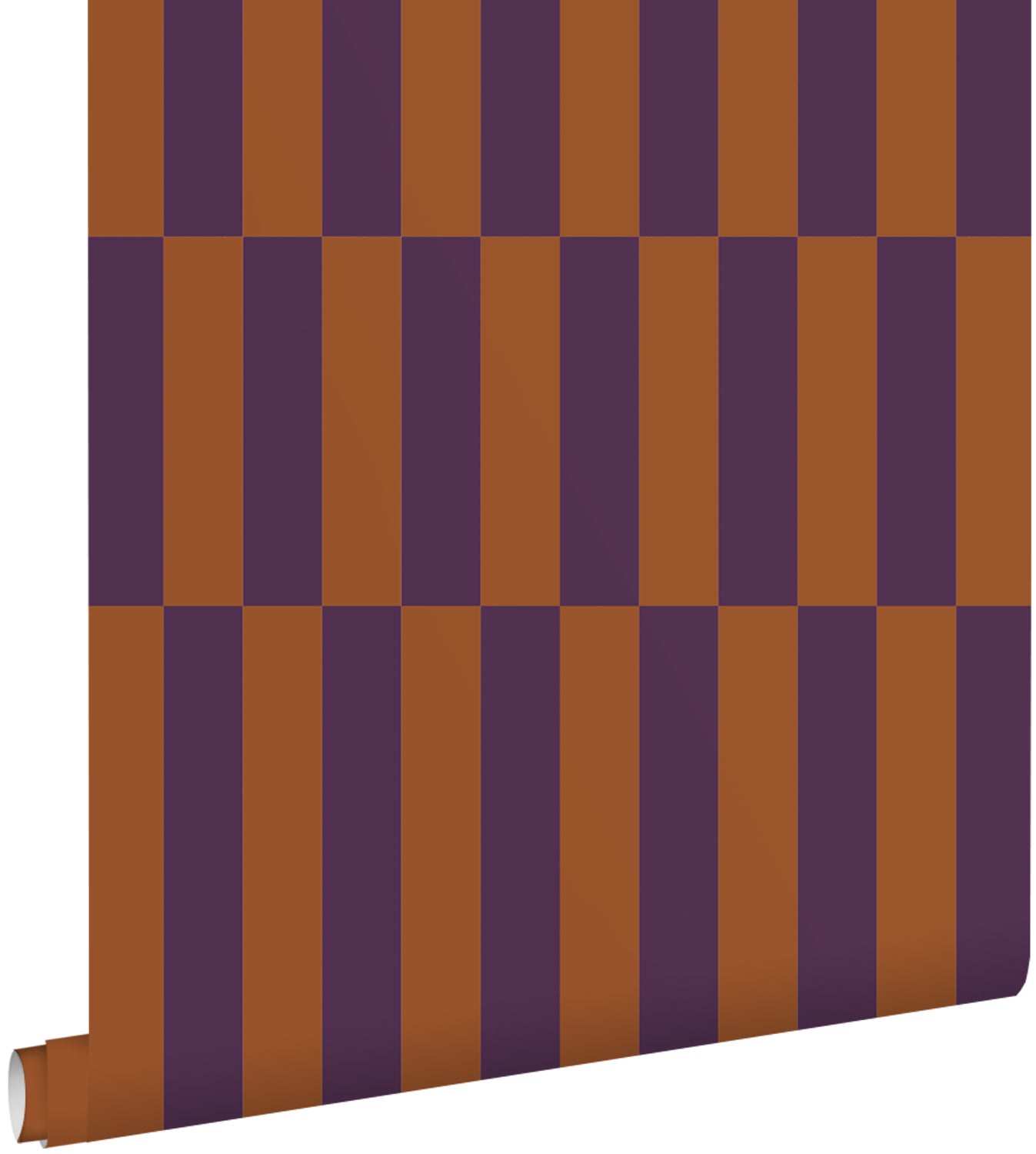 Tapeta paski terakotaIciemnego fioletu - 50 x 900 cm - ESTAHOME
