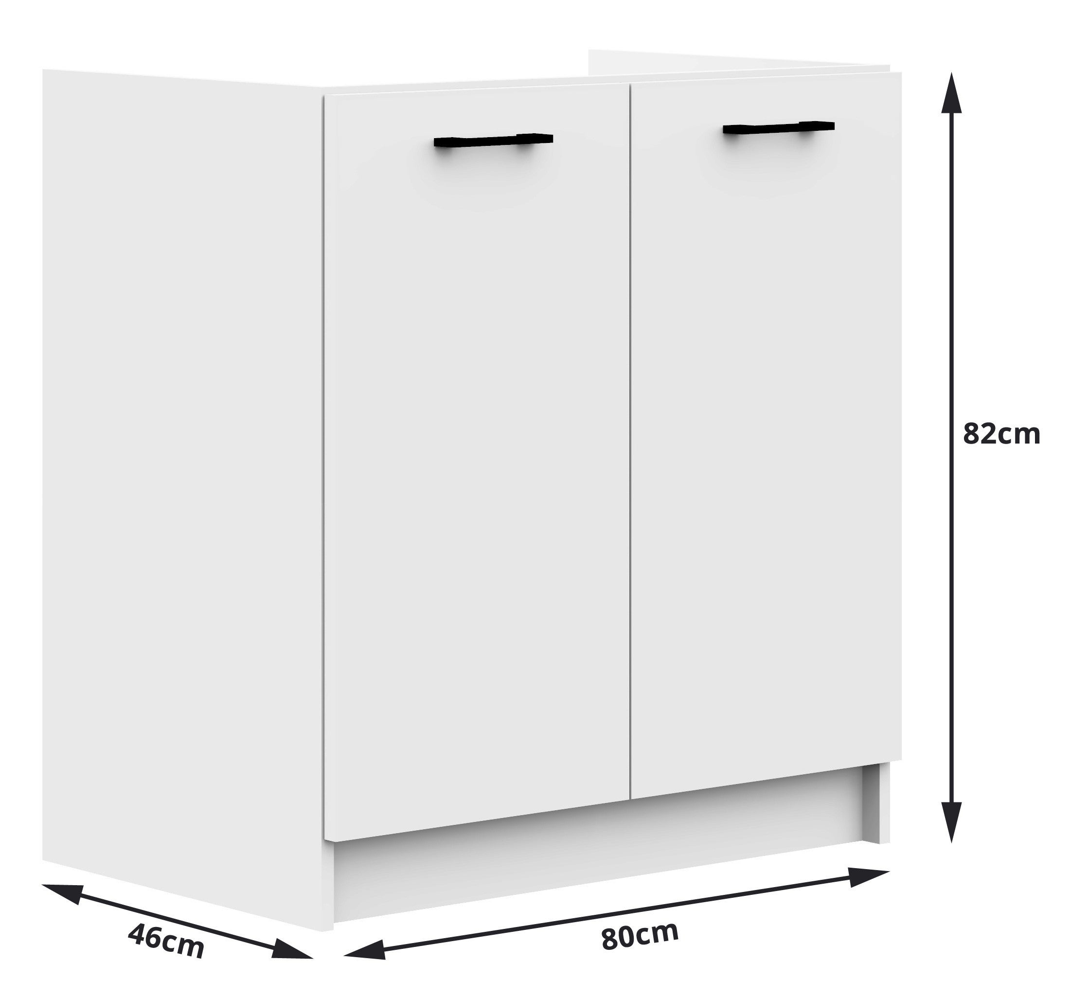 Ensemble De Cuisine AKORD OLIWIA Blanc 240 cm 11 portes 1 tiroir façade Blanche 240x46x203 cm - 8