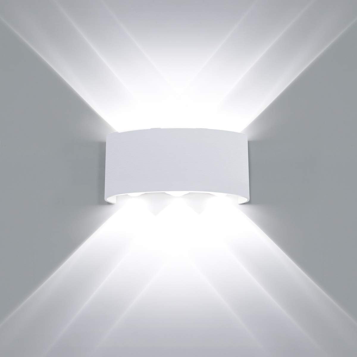 Nowoczesna lampa ścienna LED, oświetlenie pionowe, wodoodporna, aluminium, do wewnątrz i na zewnątrz, 6 W, chłodna biel.