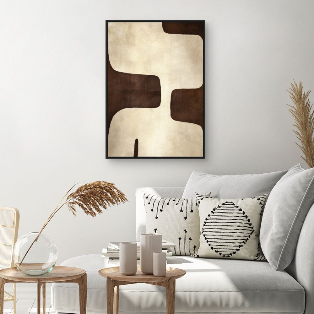 Toile encadrée Formes abstraites / 60x90cm / Cadre Noir / Fabriqué en France / Déco murale / DADA ART - 2