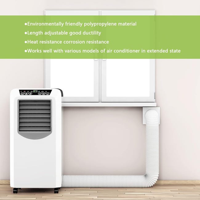 Tuyau d'évacuation universel pour climatiseurs portables (2 m - 150 mm de diamètre) Kit pour climatiseurs, déshumidificateurs et extracteurs - 3