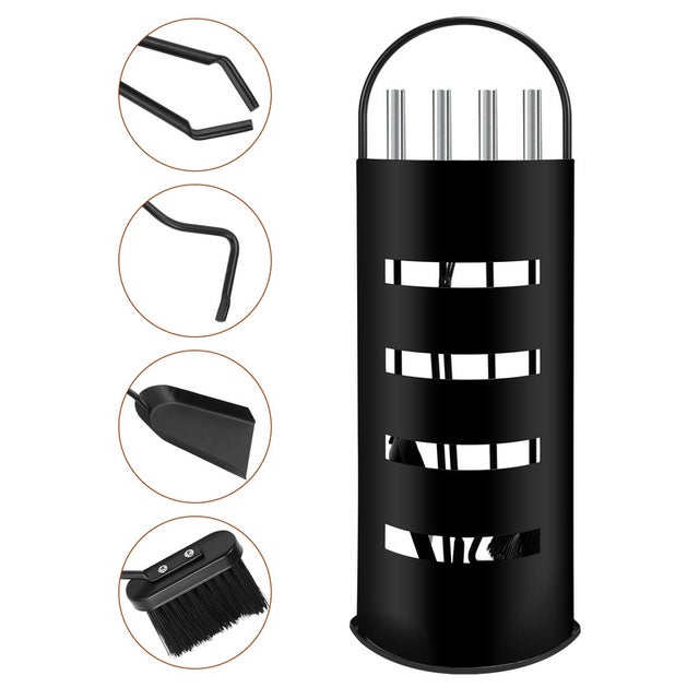 5 Lama Per Stufa A Legna Alimentata A Caldo Ventilatore A Legna - Foto 8