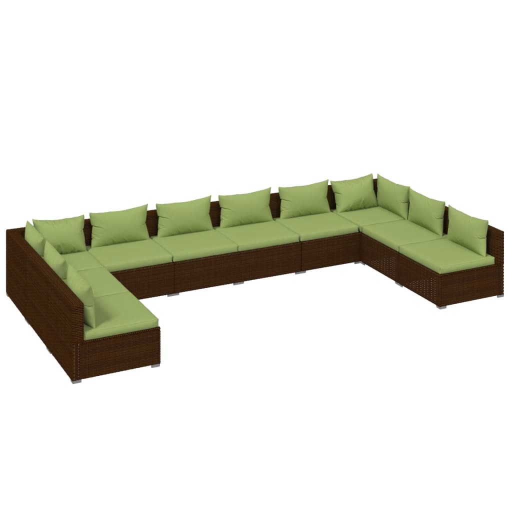 VidaXL Set De Muebles De Jardín 4 Piezas Ratán Sintético Marrón | Leroy