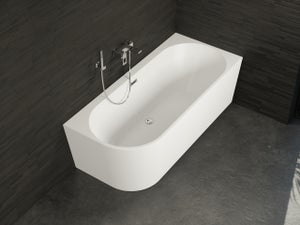 Baignoire semi-îlot murale CAPRI DROITE L. 170 x l. 76 cm, by SPALINA
