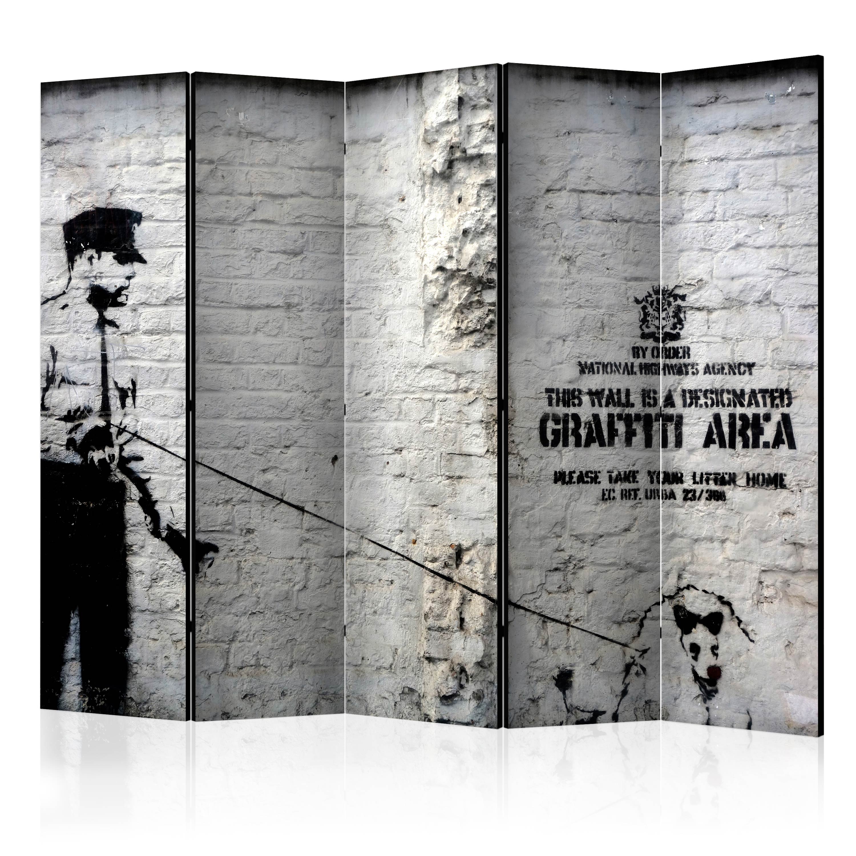 Paravent Décoratif - Banksy "Dreams Cancelled" - 225x172 Cm - Cloison Amovible Pour Séparer Les Espaces