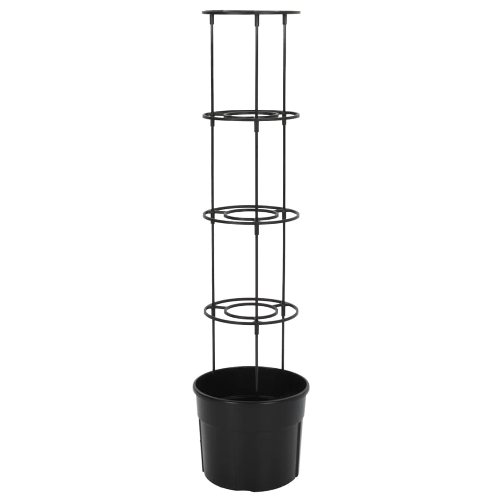 Jardinière de jardin | Pot de Fleurs à tomate Anthracite Ø29,5x115 cm Polypropylène CFW68336 - 4