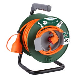 Silver Electronics Avvolgicavo Multipresa Da 25 Metri, 4 Prese Con Protezione Termica E Sicurezza Bambini, IP20, Uso Interno