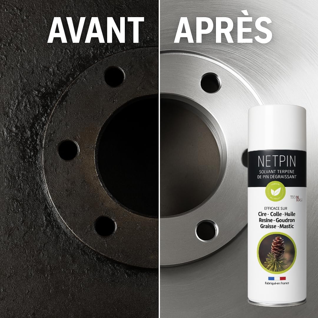 Solvant dégraissant et dégoudronnant multi-usages à base de pin, élimine colle, graisse, huile, résine et goudron - 400 ml - 4