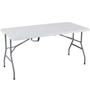 Tavolo Pieghevole Quadrato 85x85x74 Cm | Leggero, Robusto In Acciaio E ABS | Per Giardino, Campeggio, Picnic