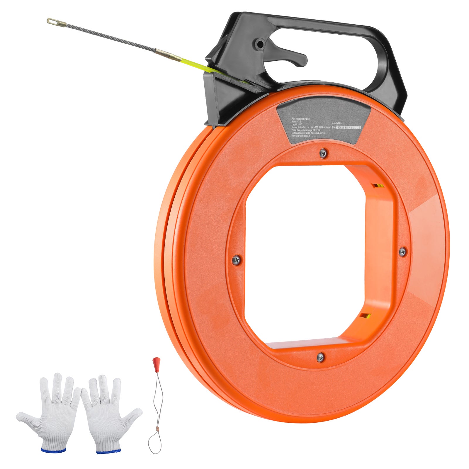 SucceBuy Cinta retráctil 100 pies, extractor alambre fibra vidrio 3/16 ...