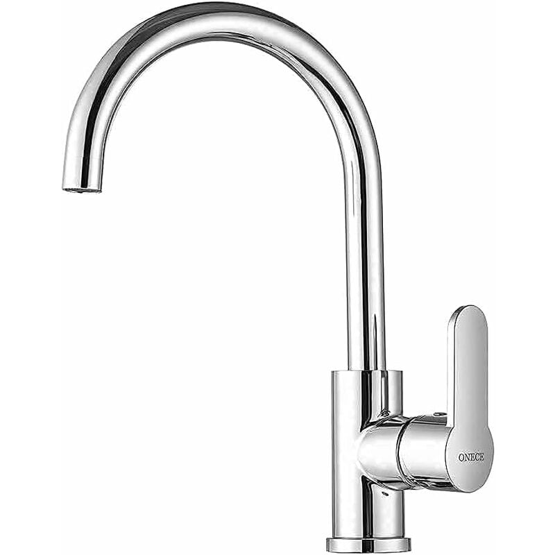 Bateria kuchenna obrotowa o 360° z wyciąganą wylewką, bateria do zlewu, ciepła i zimna woda, chromowana bateria kuchenna do kampera