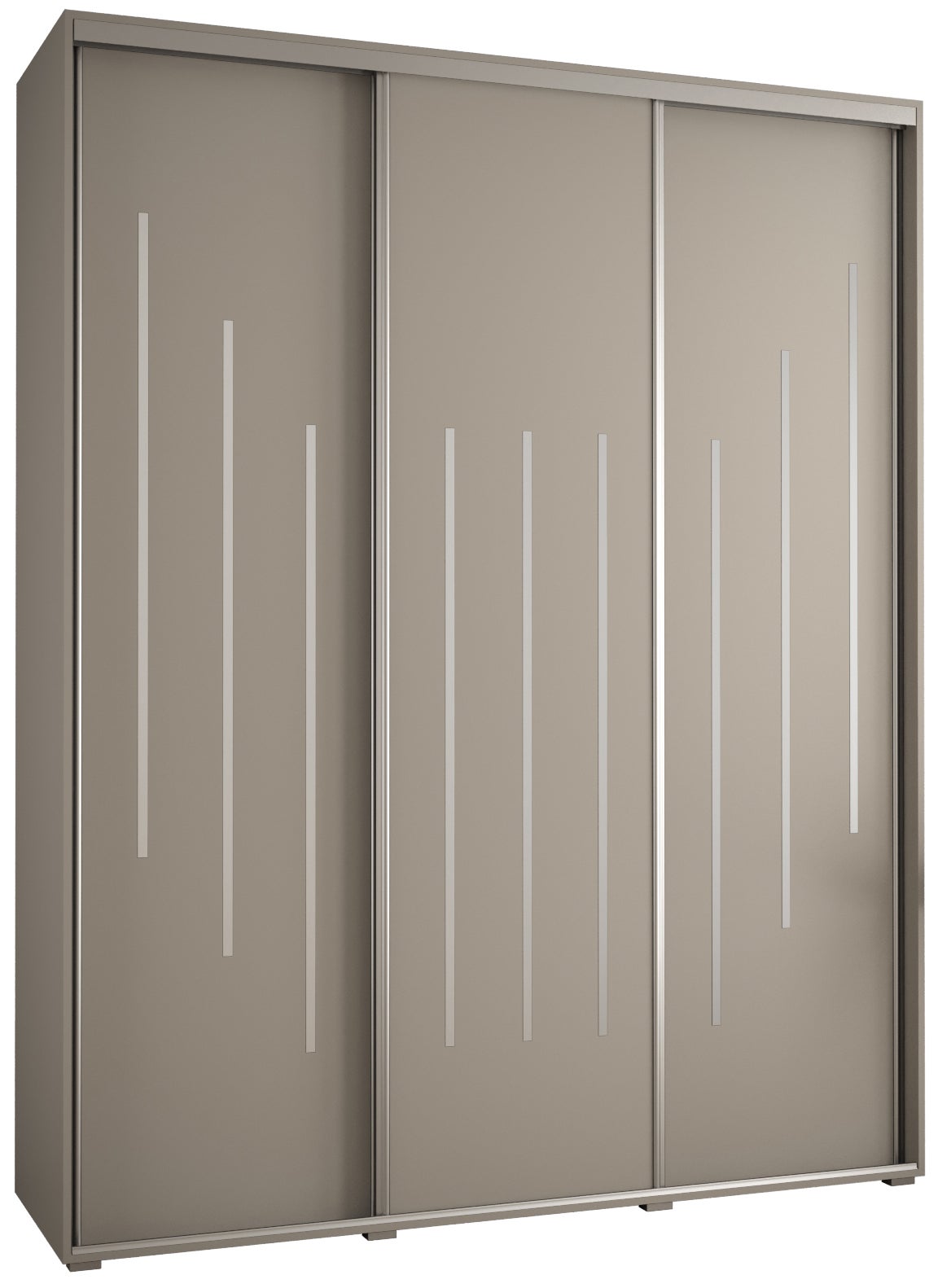 Szafa przesuwna wysoka Dakota 8 190 x 45 x 235,2 cm kaszmir + u. Srebrny - Abiks Meble
