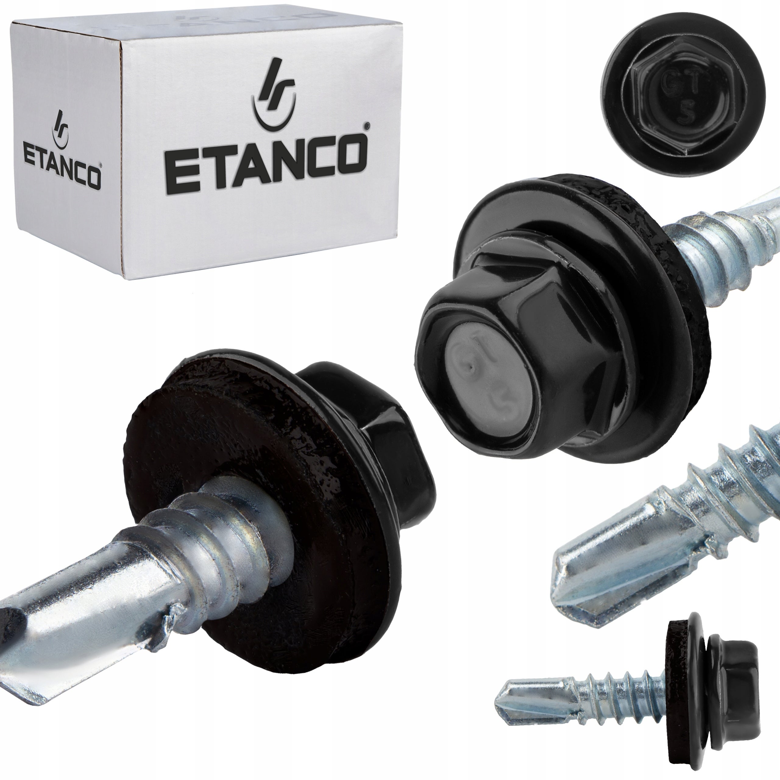 Wkręty samowiercące do stali, metalu ETANCO GT5 5,5x38mm RAL 9005 250 szt.