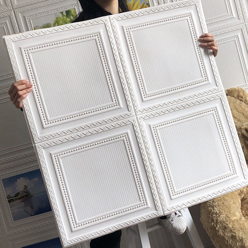 20 pezzi carta da parati 3D adesiva decorazione parete camera o soffitto, impermeabile e antimuffa, perfetta per rinnovare la stanza - 6