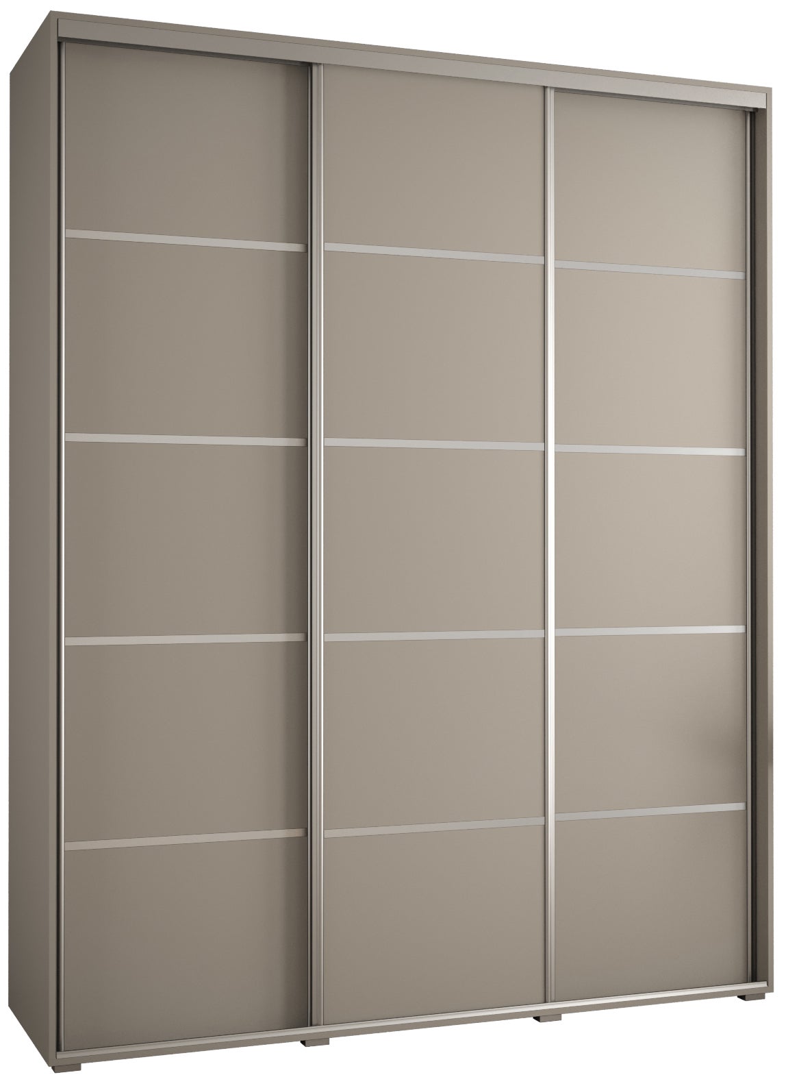 Szafa przesuwna wysoka Dakota 4 190 x 60 x 235,2 cm kaszmir + u. Srebrny - Abiks Meble