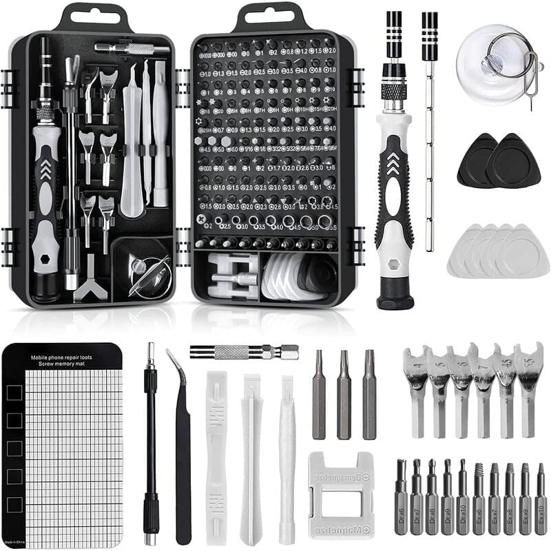Mini zestaw wkrętaków precyzyjnych 138 w 1 – Torx, PC, smartfon, okulary – Kompaktowe pudełko do majsterkowania i drobnych napraw