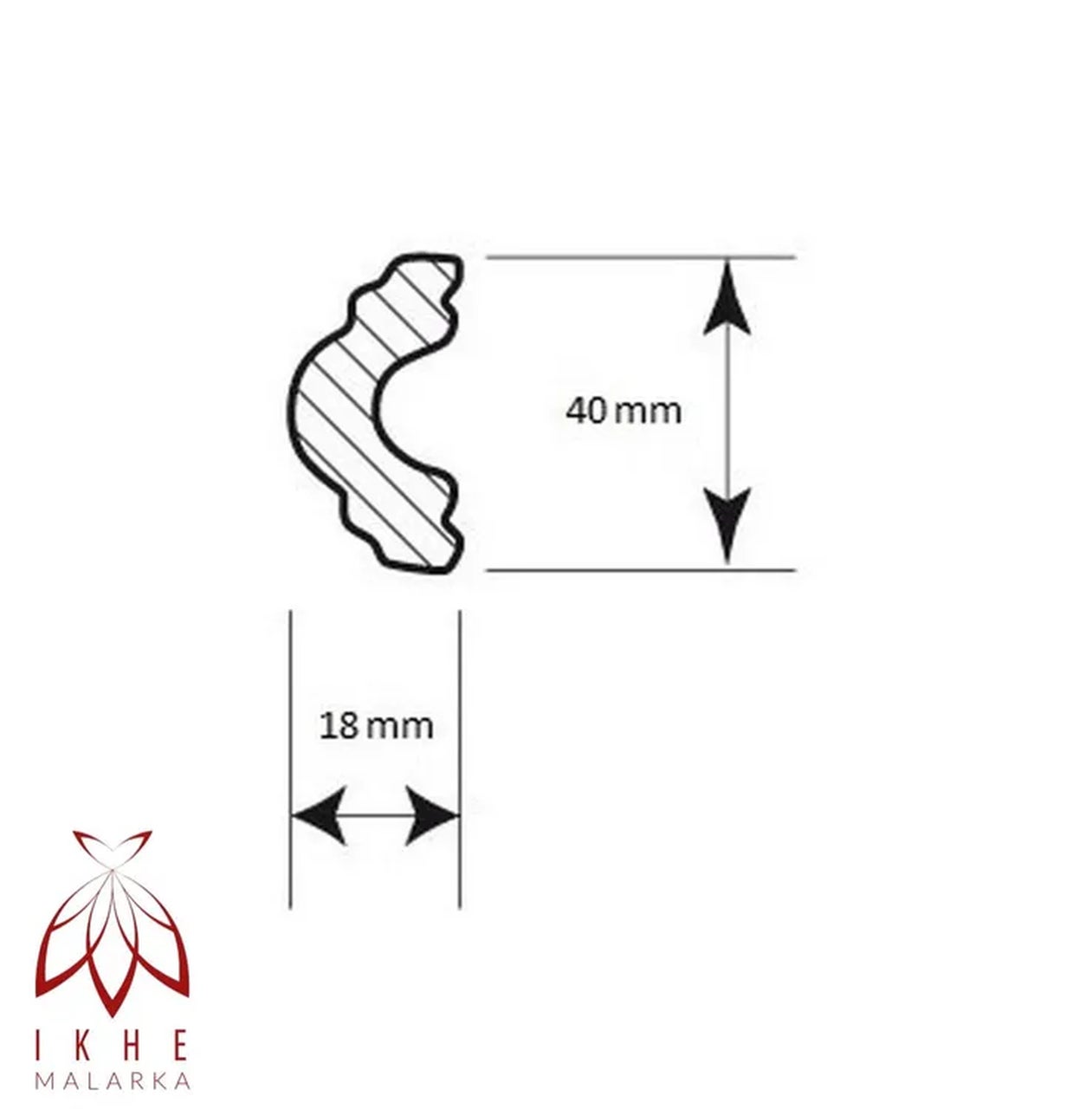 Moulure décorative 1 pièce / 2 mètres – polystyrène dur – décoration murale et plafond – DP1 - 5