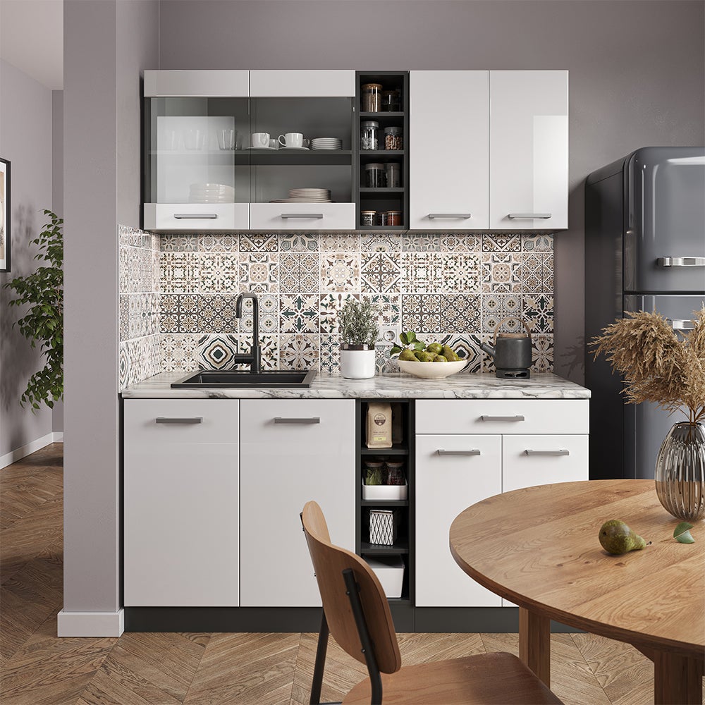 Vicco Etagère de cuisine R-Line, Anthracite, 15cm sans PT - 4