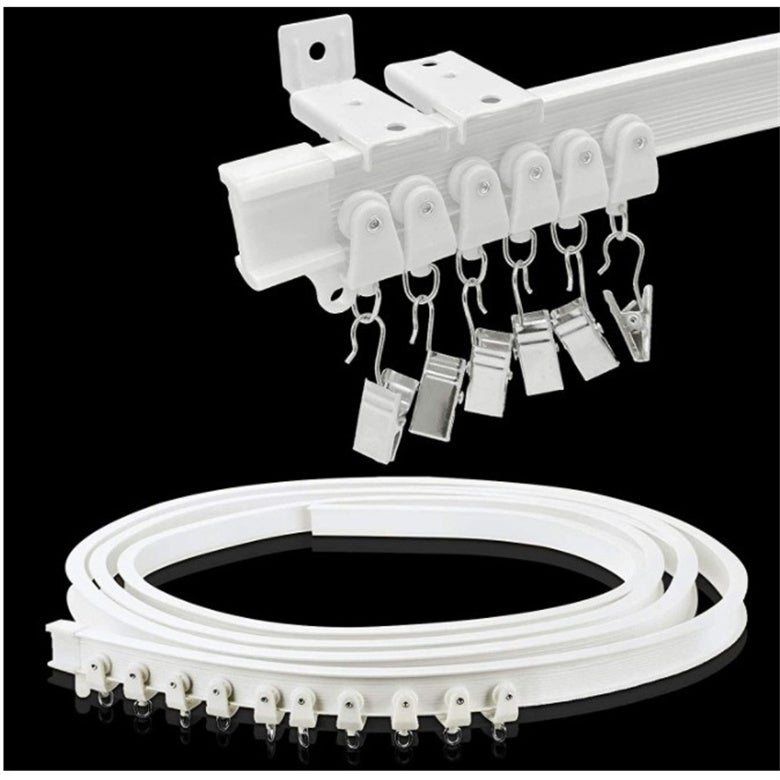 Rieles flexibles para cortinas de techo, rieles flexibles para cortinas, barras para cortinas,rieles curvos para cortinas de techo(200 cm) - ZAEWRY - 2