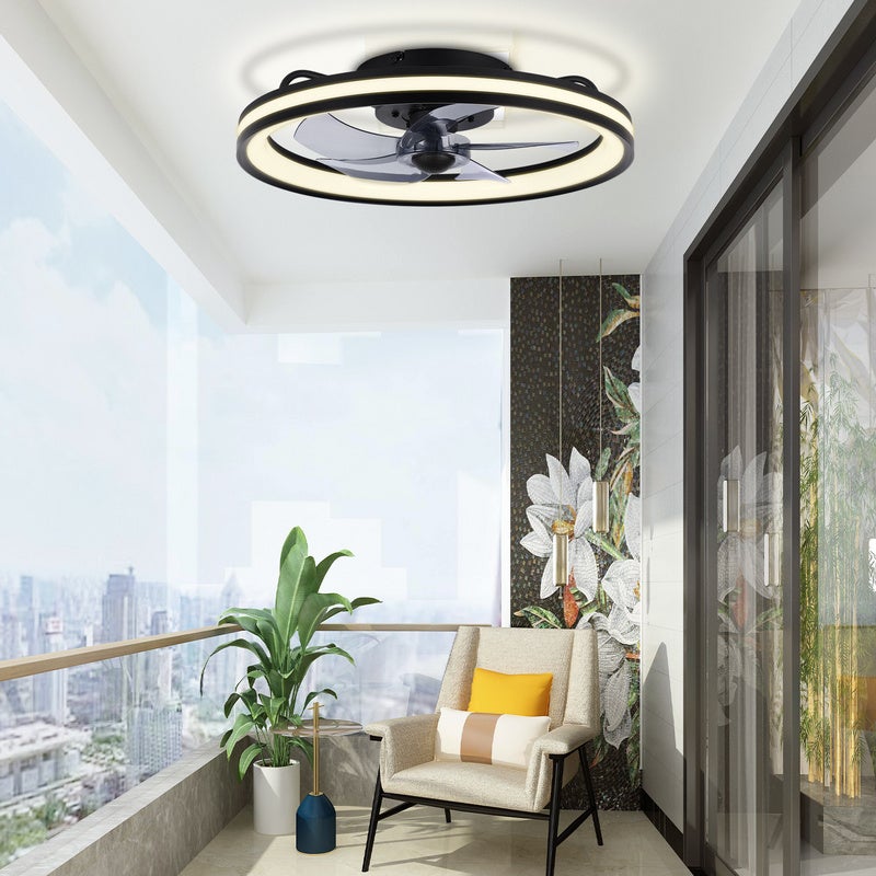 Ventilateur de plafond avec éclairage LED et télécommande lampe plafonnier dimmable avec ventilateur - 9