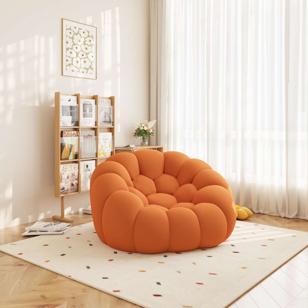 Duża, leniwa sofa, konstrukcja z siatki 3D, nowoczesna sofa podłogowa bez montażu do salonu i biura