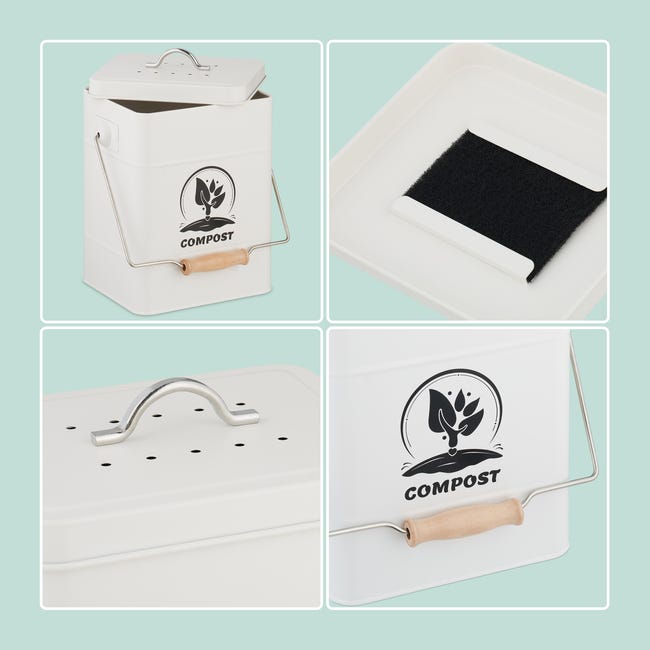 Pattumiera Da Cucina Per Interni Sigillata Con Coperchio Per Rifiuti Alimentari Pattumiera Da Cucina Piccola Con Coperchio Pattumiera Sospesa Per Porta Dellarmadio Da Cucina O Sotto Il Lavello Gris 2951626cm 64276596